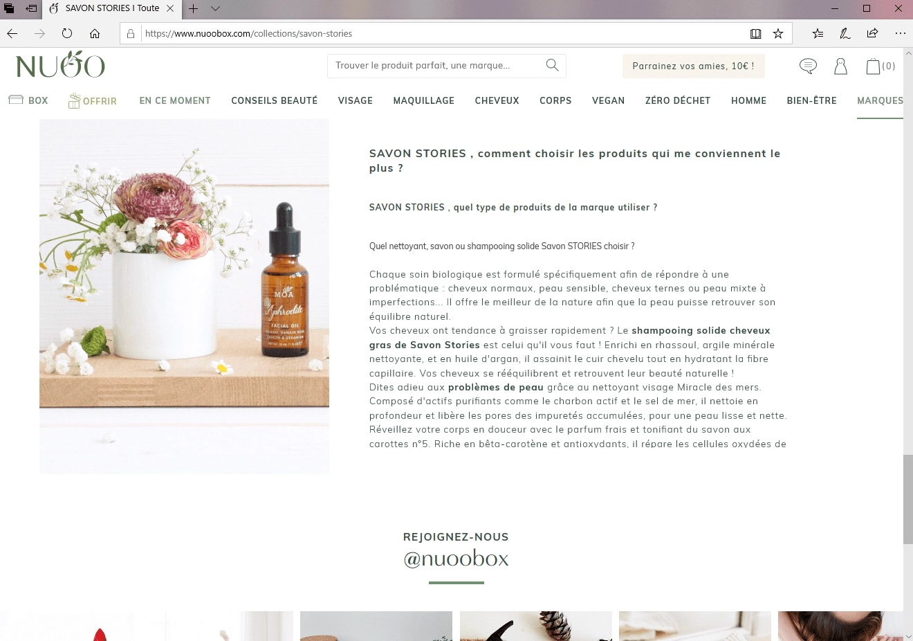 Aperçu du site Nuoo réalisé par Daft