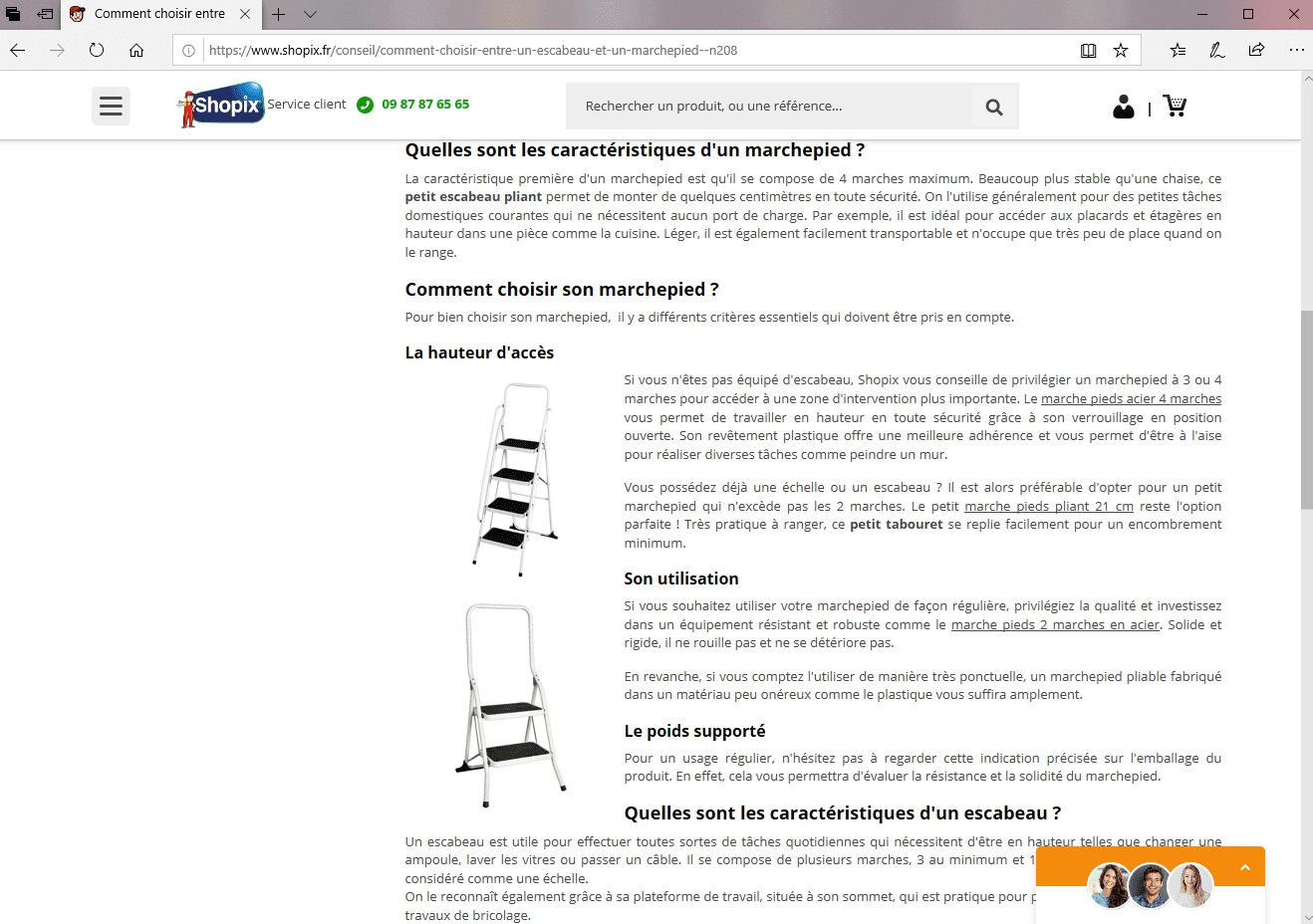 Aperçu du site Shopix réalisé par Daft