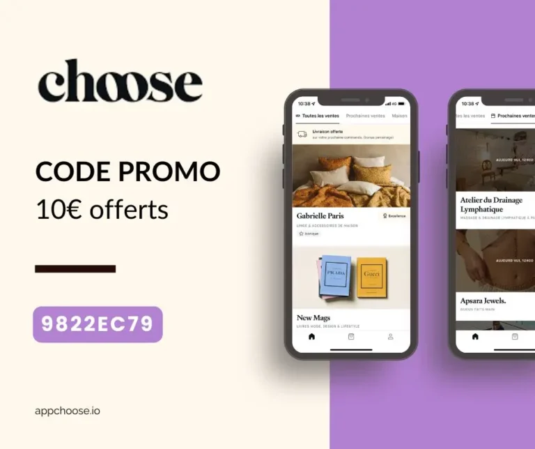 Code promo Choose 10€ offerts avec le code de parrainage : 9822EC79