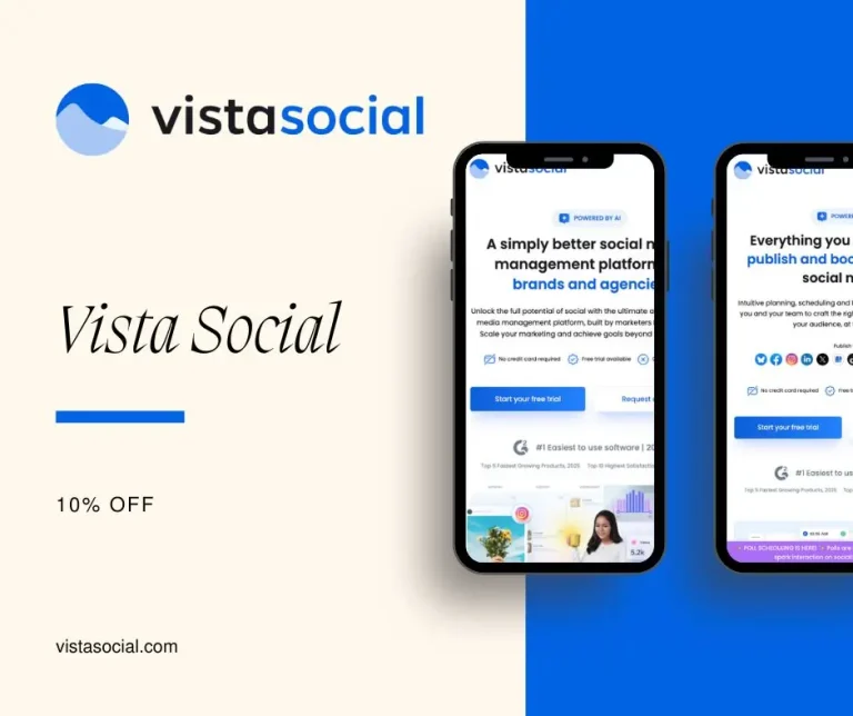 Promo code Vista Social sponsorship : 10% off