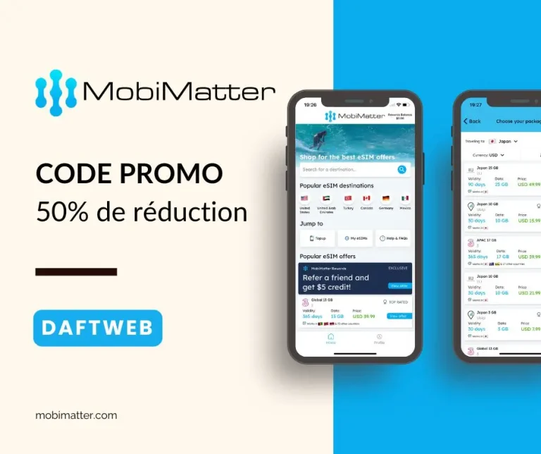 Code promo Mobimatter 50% de réduction : DAFTWEB