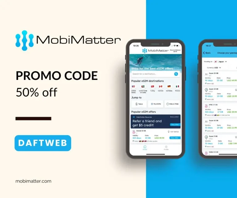 MobiMatter promo code – 50% discount eSIM: DAFTWEB