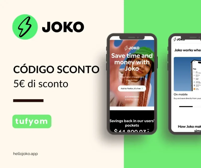 Codigo di sconto Joko : tufyom
