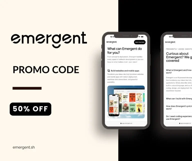 Promo code Emergent: 50% off