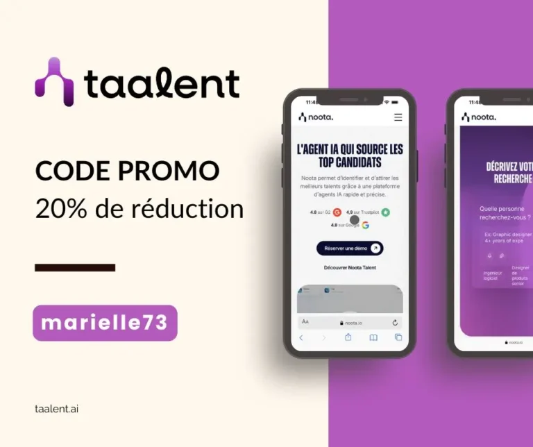 Code promo Noota Talent 20% de réduction : marielle73