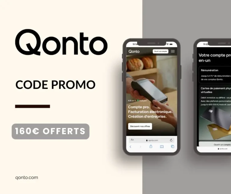Code promo Qonto : 160€ offerts - offre parrainage