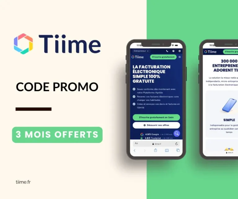 Code promo Tiime : 3 mois offerts abonnement comptabilité - Offre parrainage