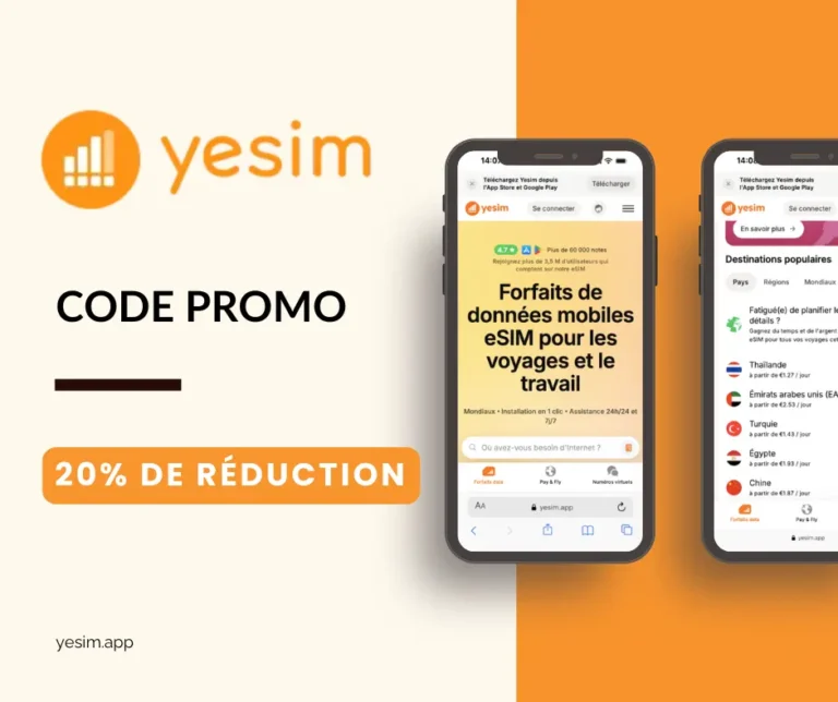 Code promo Yesim parrainage : 20% de réduction eSIM