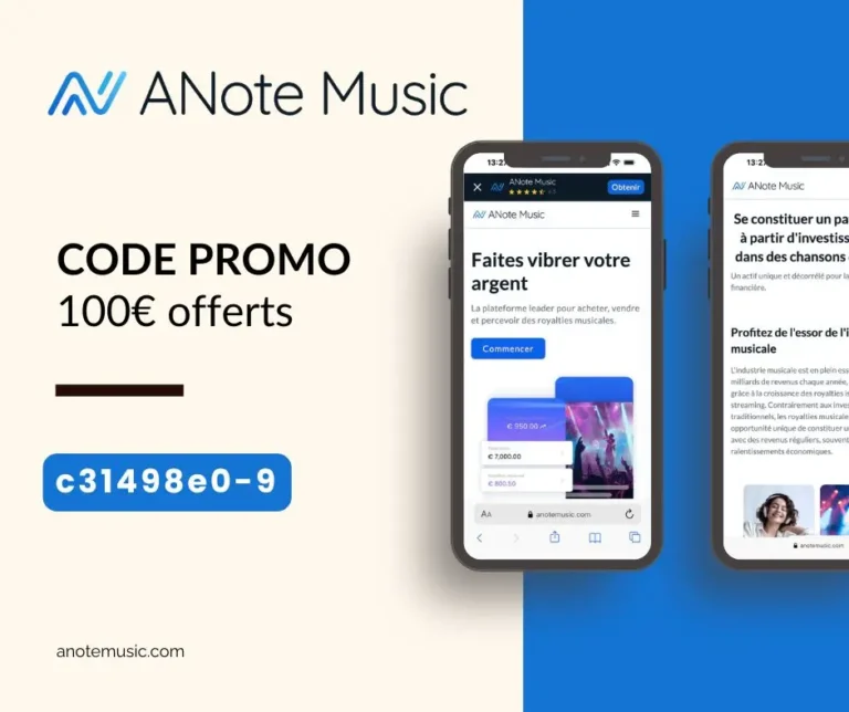 Code promo ANote Music parraiange - 100€ offerts : c31498e0-9