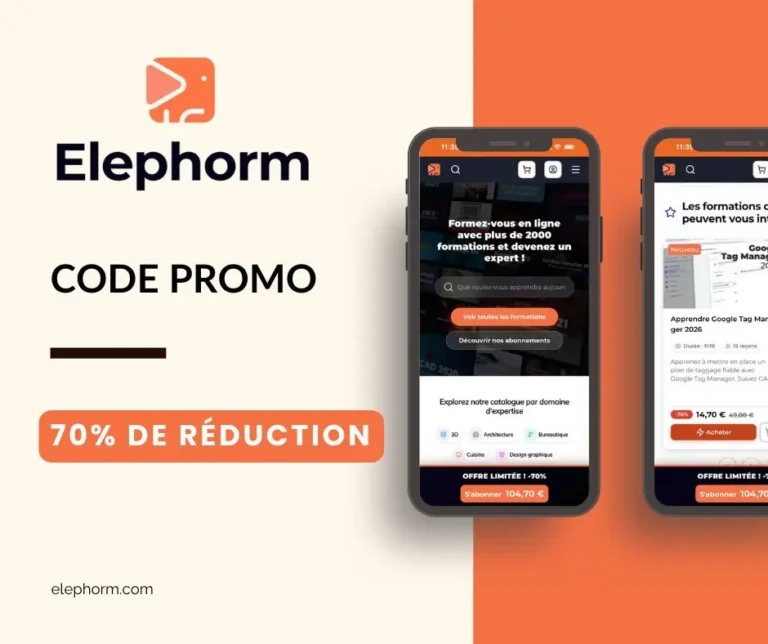 Code promo Elephorm parrainage : 70% de réduction sur les formations