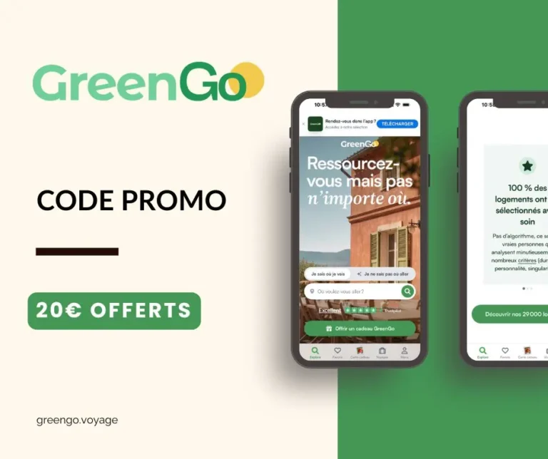 Code promo GreenGo parrainage : 20€ offerts sur votre réservation de voyage